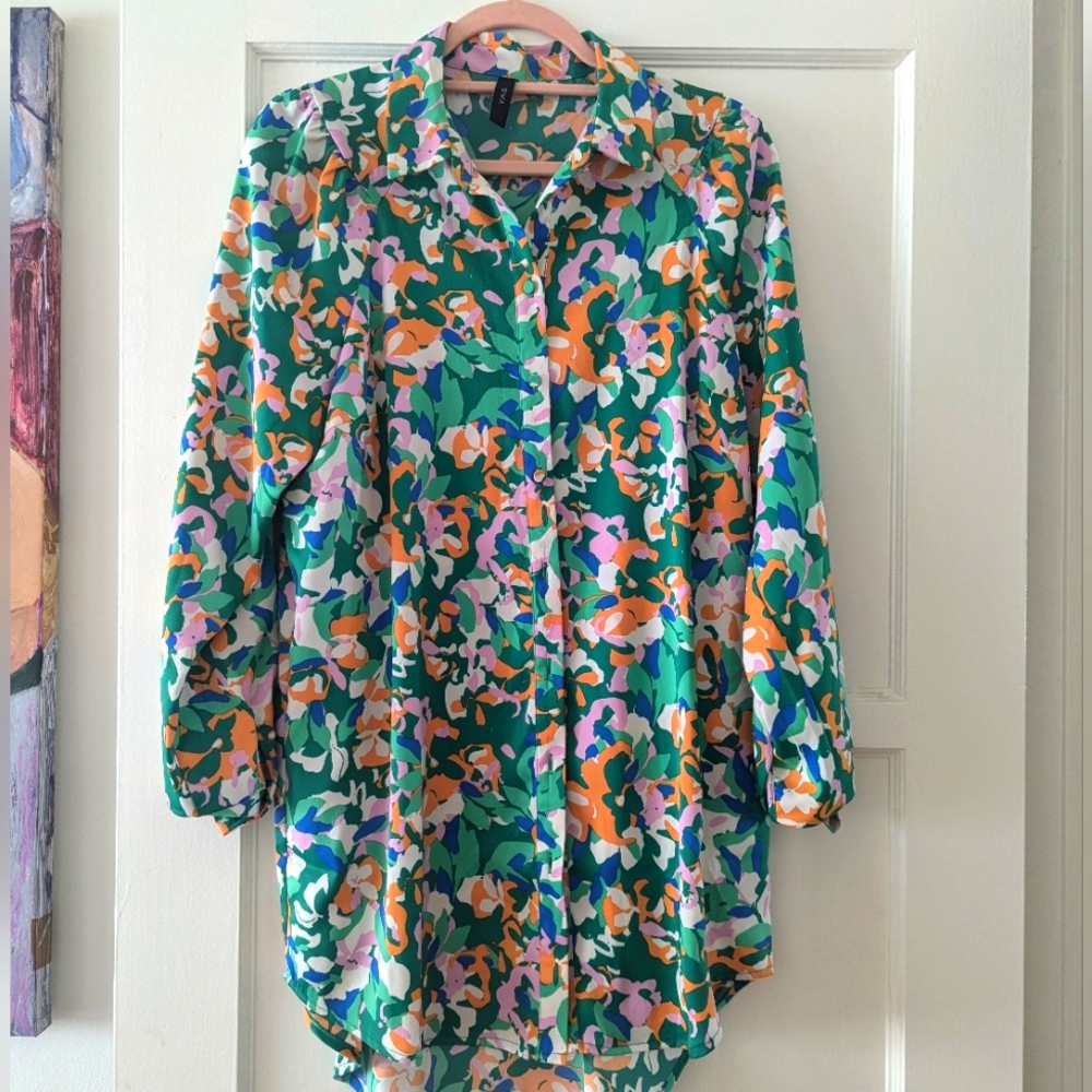 Y.A.S co-ord kimmie long shirt in green